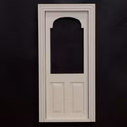 Ytterdörr, vitmålad
