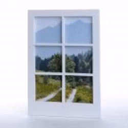 Falskt fönster, omålat