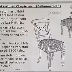 Bellmanstolen, byggsats, 2 stolar