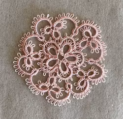 Ljusrosa duk, Karin, frivolitetsarbete, (nr12)
