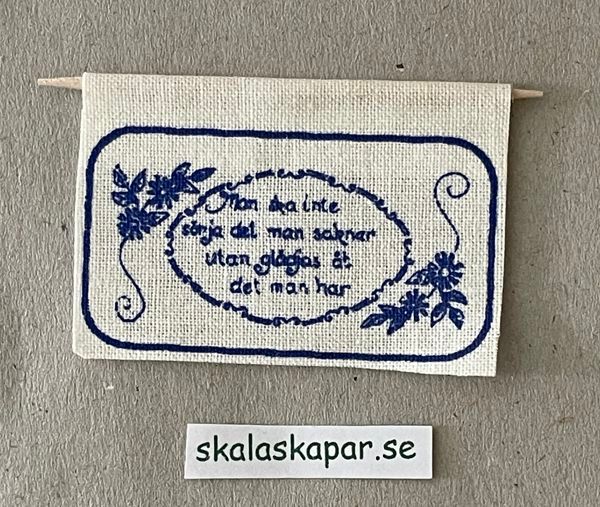 Bonad, Man ska inte, blå