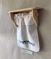 Paradhanddukshylla, blått tryck