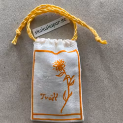 Tvättpåse gul, med gul snodd