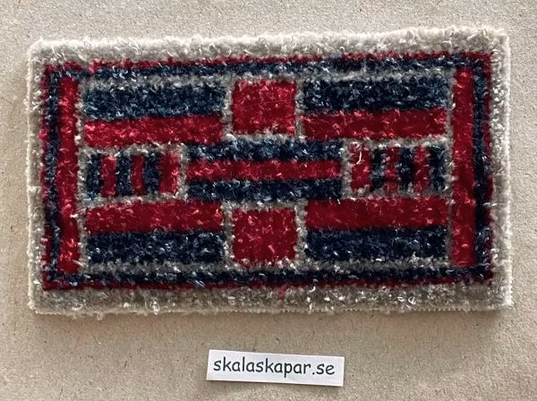 Ryamatta, röd-grå
