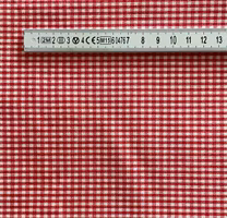 Vävt tyg, röd/vit