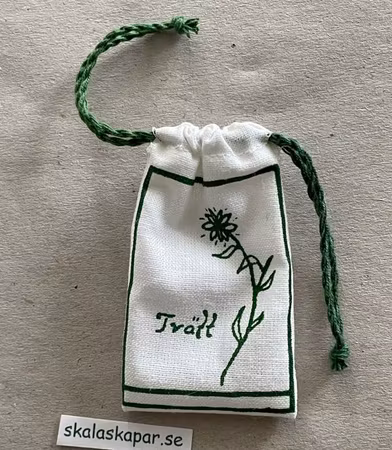 Tvättpåse grön, med grön snodd