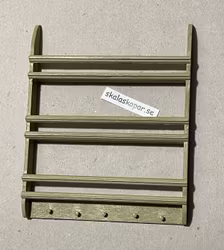 Tallrikshylla, antikgrön med knoppar