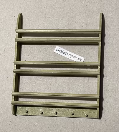 Tallrikshylla, antikgrön med knoppar