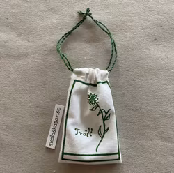 Tvättpåse grön, med grön snodd