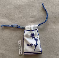 Tvättpåse blå, med blå snodd