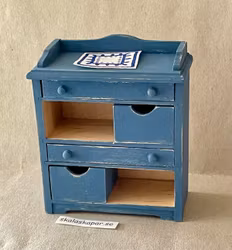 Blå byrå eller skötbord