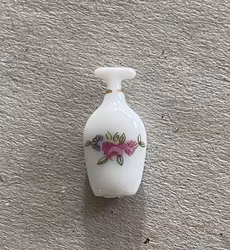 Porcelain pot with blue floral pattern