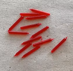 Red candles, 12 pcs.