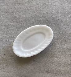 Oval porcelain dish