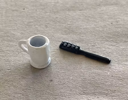 Tandborste med mugg