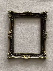 Tavelram i metall, ca 45 x 35 mm
