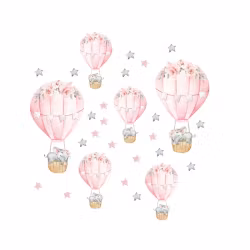 Rosa ballonger med elefanter