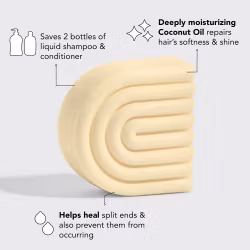 Coconut Repair Conditioner Bar/Mask For Dry Damaged Hair / Kitsch