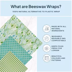 Bivoksark / Food wrap 3pk - Grønn / Nature bee