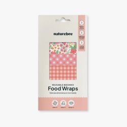 Bivoksark / Food wrap 3pk - Rosa / Nature bee