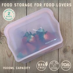 Stående silikonposer rosa 1500ml -  2pk