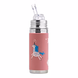 Pura kiki ISOLERT sugerørflaske 260ml - Unicorn
