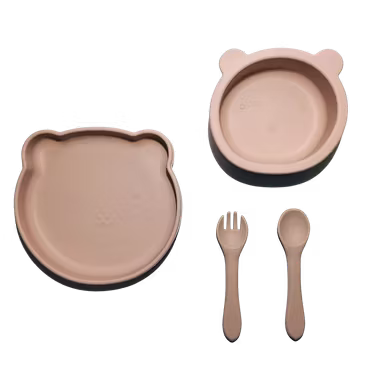 Bjørne barneservise lys rosa