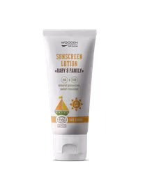 Wooden Spoon Organic Sunscreen Lotion Baby & Family SPF 30 – Invisible Zinc – 100 ml
