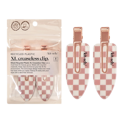 Recycled Plastic Xl Creaseless Clips 2pc Set -Terracotta / Kitsch
