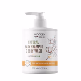 Wooden Spoon Baby Shampoo & Body Wash – Cotton Kiss – 300 ml