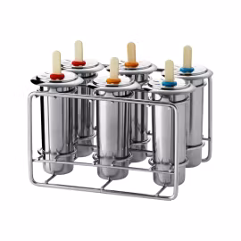 Ispinneform rund rustfritt stål 6stk - Pulito