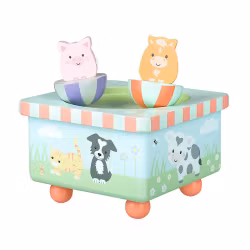 Musikkboks med gårdsdyr