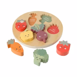 Glade grønnsaker trepuslespill