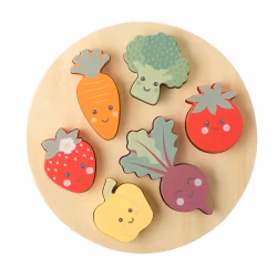 Glade grønnsaker trepuslespill