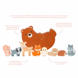 Skogsdyr balanseringsspill i tre