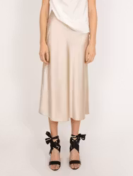 Hana Satin Skirt Powder Ahlvar Gallery