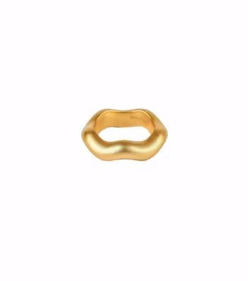 Bolded Wavy Ring Matt Gold Syster P