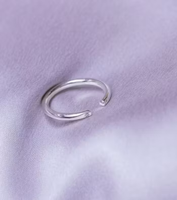 Tiny Open Sparkle Ring Silver Syster P