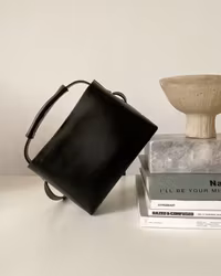 Hedda Mini Handbag Black Leather Flattered