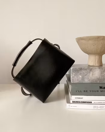 Hedda Mini Handbag Black Leather Flattered