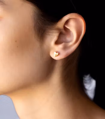 Sparkle Heart Earrings Gold Syster P