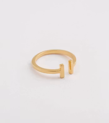 Strict Plain Bar Ring Gold Syster P