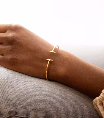 Strict Plain Bangle Bars Gold Syster P