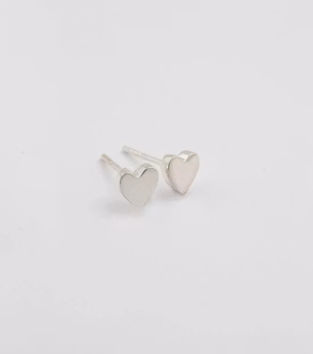 Sparkle Heart Earrings Silver Syster P