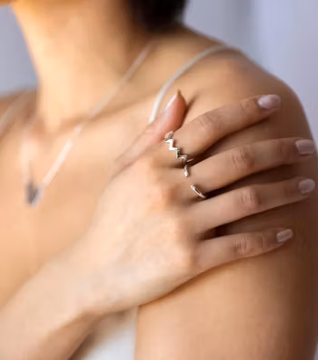 Strict Plain Zigzag Ring Silver Syster P