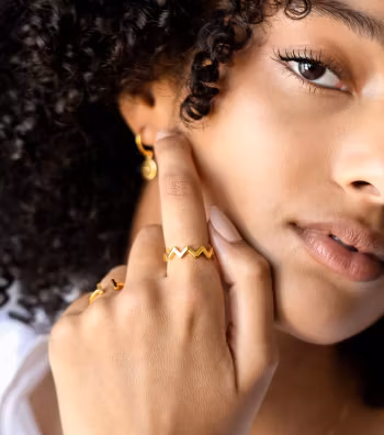 Strict Plain Zigzag Ring Gold Syster P