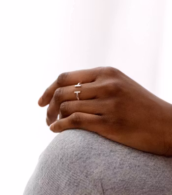 Strict Plain Bar Ring Silver Syster P