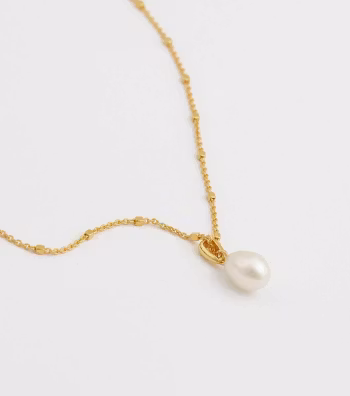 Treasure Single Pearl Necklace Gold Syster P