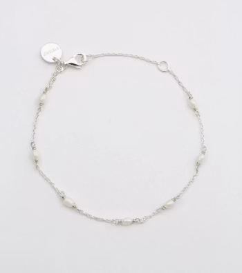 Treasure Multi Pearl Bracelet Silver Syster P
