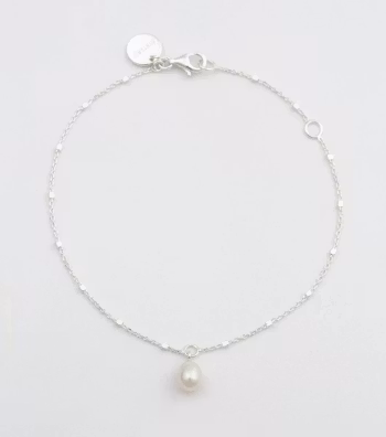 Treasure Single Pearl Bracelet Silver Syster P